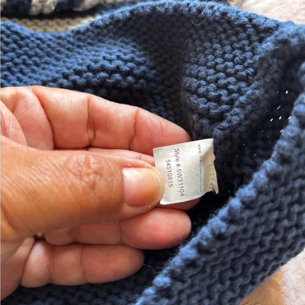 Tea Collection Blue and White Striped Sweater